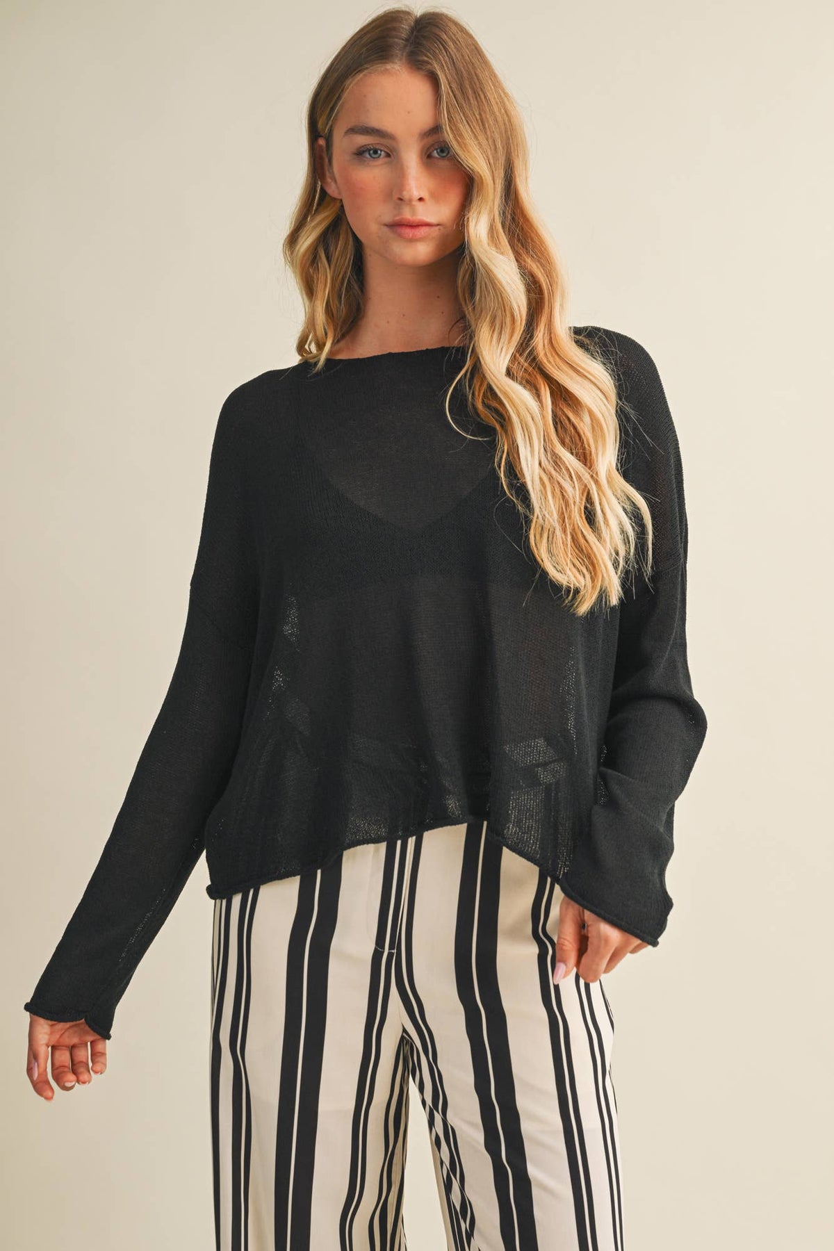 The Coastal Breeze Open Knit Sweater