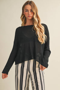 The Coastal Breeze Open Knit Sweater