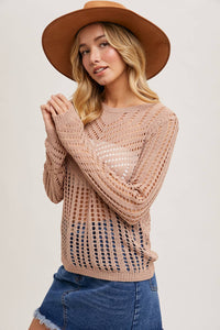 Dahlia Open Knit Pullover Sweater