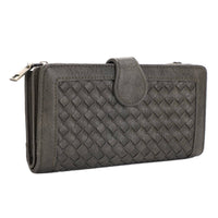 Ellis Grove Woven Wallet – Snap Closure, Card & ID Slots, Coin Pouch