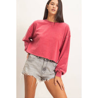 The Reset Mineral Wash Cropped Sweatshirt