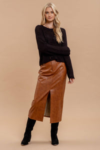 The Brinley Crochet Knit Sweater – Open Knit Pullover