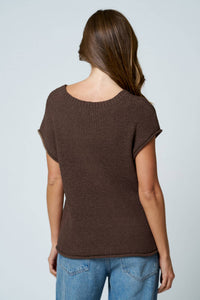 Rolled Edge Sweater Tee