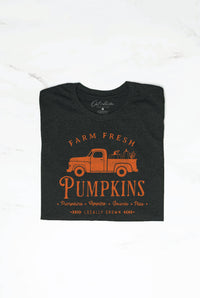 Farm Fresh Pumpkins Graphic T-Shirt – Fall Harvest Pumpkin Patch Tee