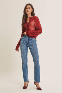 Morning Layer Airy Wool Blend Henley Sweater