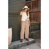 Picnic Days Gingham Barrel Pants