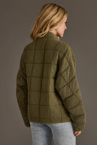 The Aspen Olive Washed Quilted Cotton Jacket