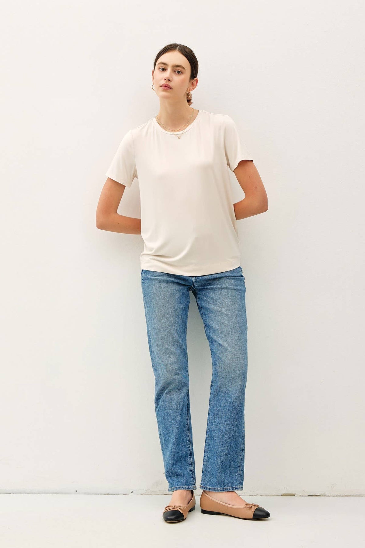 The Willow Bamboo Modal Tee – Soft Relaxed Fit Essential Round Neck T-Shirt
