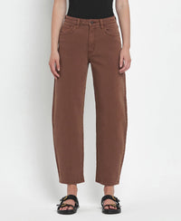 Vervet by Flying Monkey "Kate" Slim Barrel Jeans – Mocha Brown