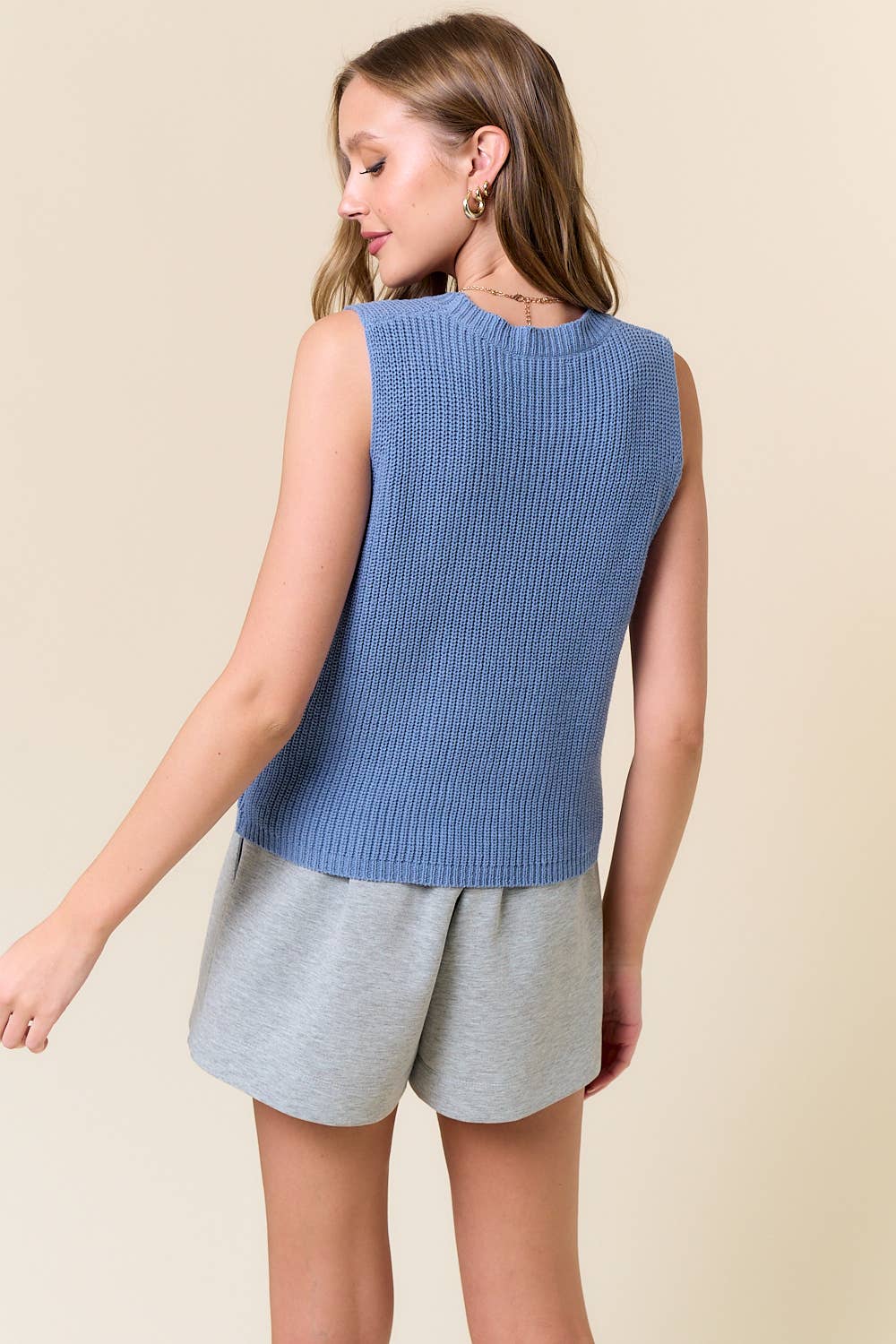 The Summer Days Knit Tank – “SUMMER”  Sleeveless Sweater Tank Top