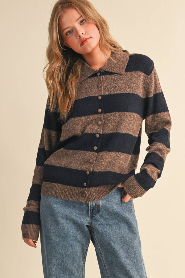 The Hallie Harvest Stripe Cardigan