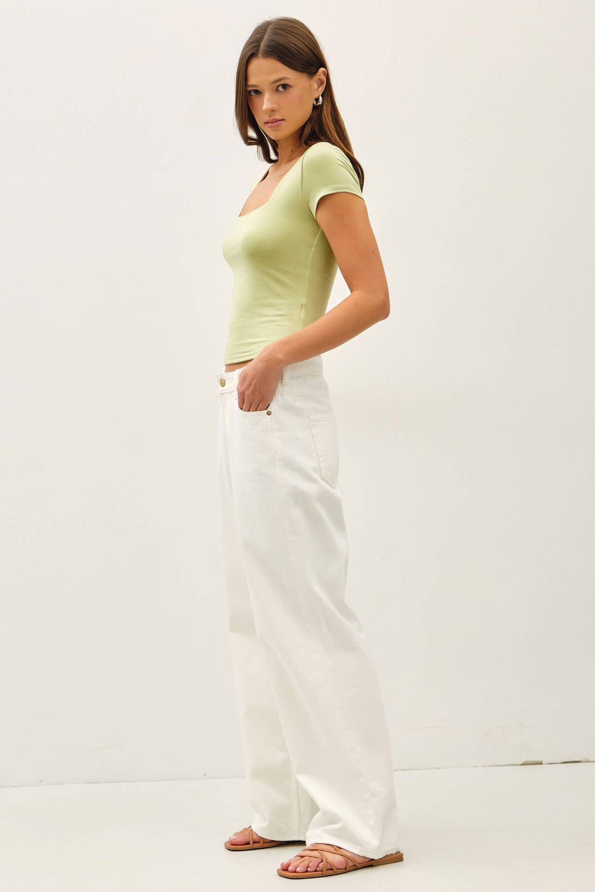 Emma Essential Square Neck Tee