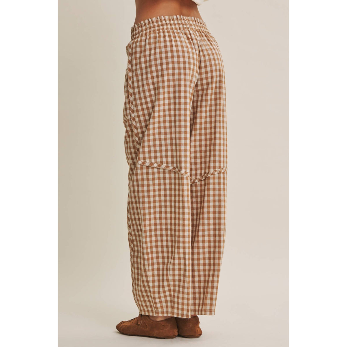 Picnic Days Gingham Barrel Pants