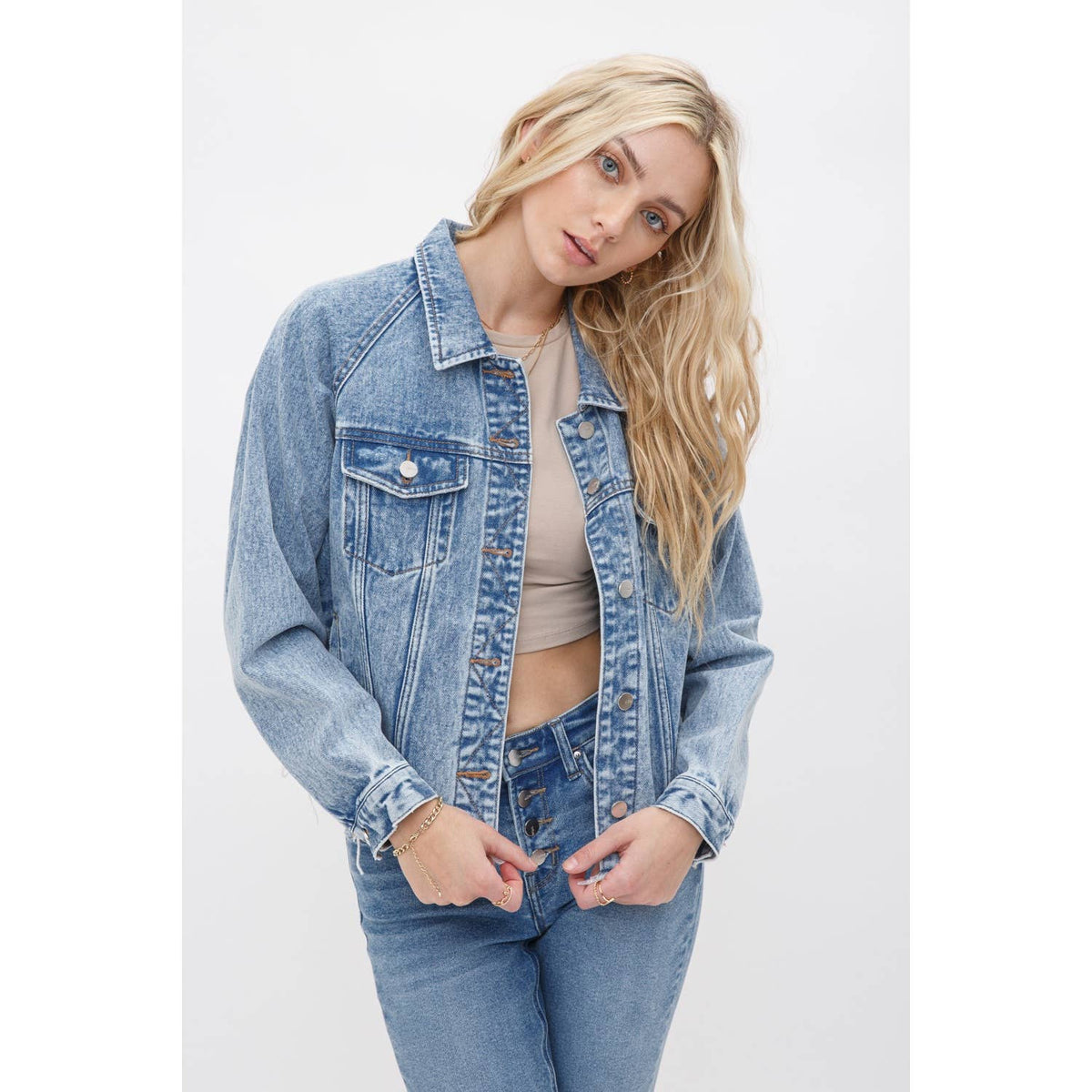 Mica Denim Oversize Denim Jacket: Reverie