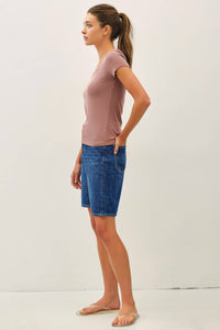 The Hallie Ribbed Baby Tee