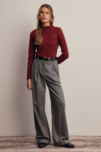 After Hours Lace Top: Burgundy