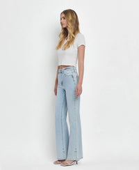 Vervet by Flying Monkey Leslie 90s Vintage Super High Rise Flare Jeans: Light Wash