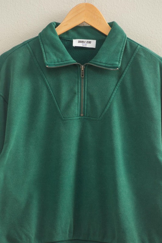 Weekend Retreat Mineral Wash Half-Zip Sweatshirt – Vintage Pullover Top