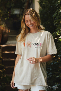 It’s Fair Time Graphic Tee – Oversized Mineral Washed Puff Print Top