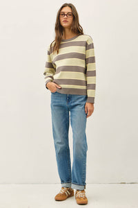 In Good Company Stripe Sweater: Olive