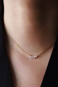 The Ellington Pearl Chain Necklace – 14K Gold Plated Waterproof Freshwater Pearl Necklace
