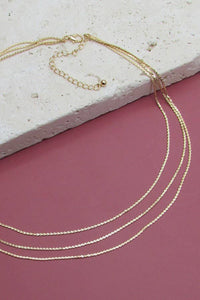 Harper Triple Layer Dainty Chain Necklace – Gold or Silver Tarnish-Free Jewelry