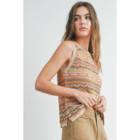 Sunset Stripe Sweater Tank