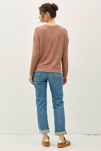The Remi Hacci Knit Pullover – Soft Gray, Cream & Mocha