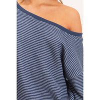 The Easy Does It Striped Sweatshirt: Navy