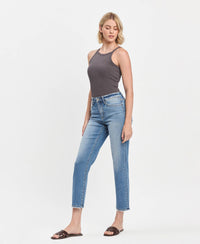Oakley High Rise Tapered Straight Jeans – Vervet by Flying Monkey (Comfort Stretch, Light Distressing)