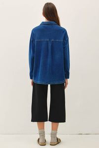 The Dylan Ultra Soft Stretch Denim Shacket