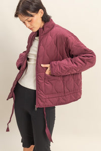 Autumn Haven Quilted Jacket – Relaxed Fit Puffer Coat with Adjustable Hem