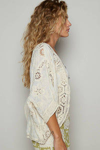 Sadie Crochet Cardigan: Natural