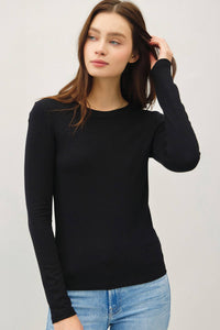 The Tessa Everyday Layering Top: Black
