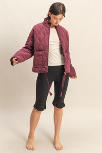 Autumn Haven Quilted Jacket – Relaxed Fit Puffer Coat with Adjustable Hem