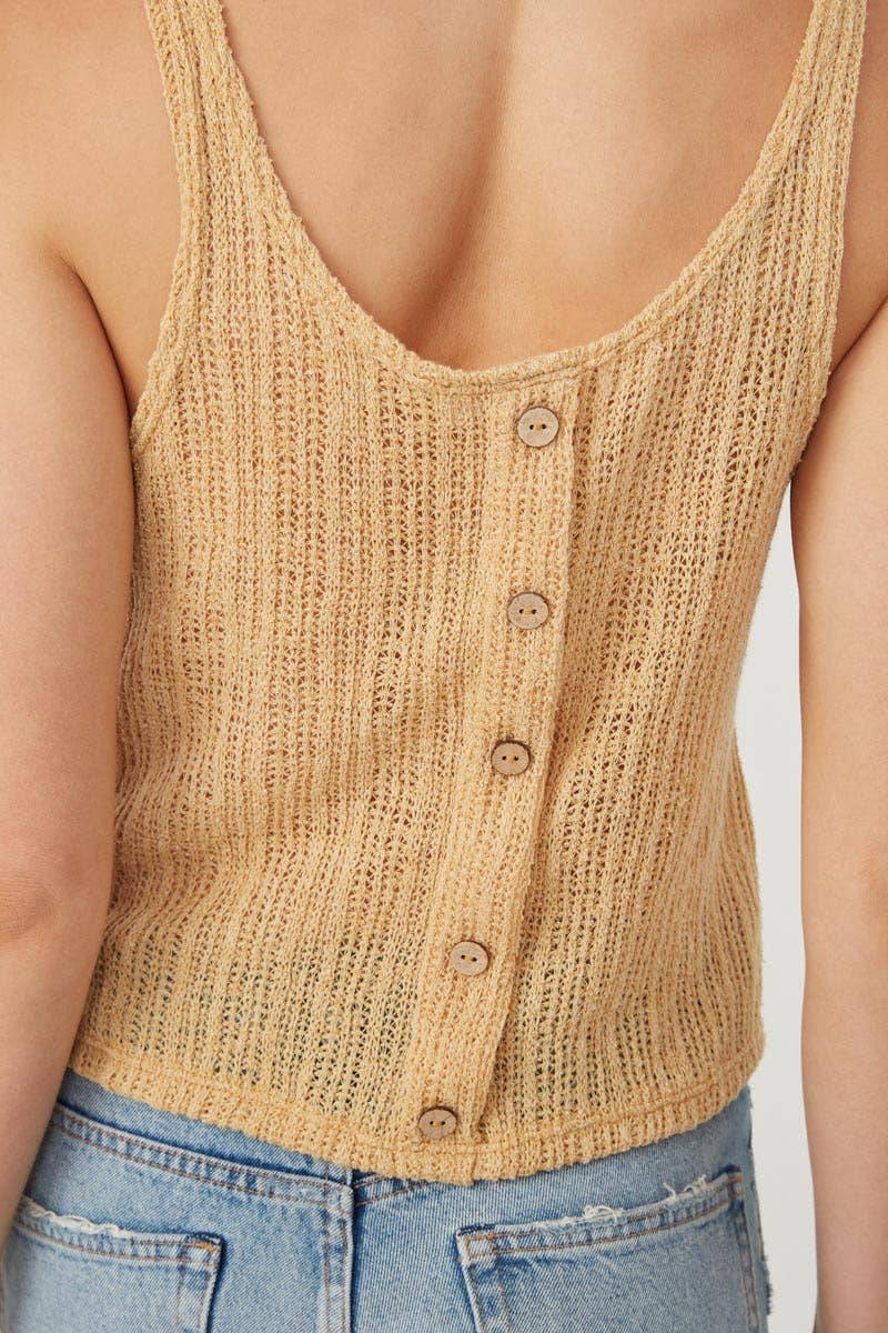 The Golden Hour Button Back Tank