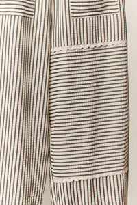 The Countryside Stripe Lace Jogger Pants: Olive stripe