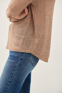 The Mae Lightweight Knit Sweater – Clay, Cocoa, Slate Blue & Taupe