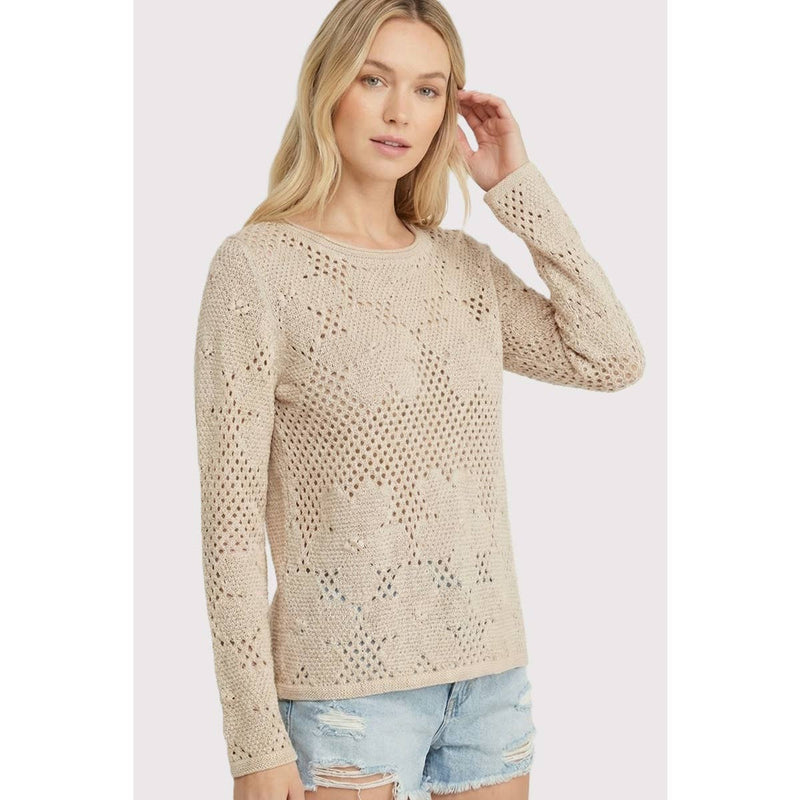 The Meadow Crochet Sweater: Natural