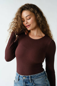 Seamless Ribbed Long Sleeve Top