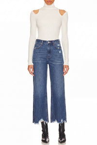 The Hadley Hybrid Wide Leg Jeans: Dark Wash