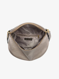 Jen & Co. Megan Distressed Sling Bag: Brown  – Vegan Leather Crossbody with Guitar Strap