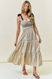 The Magnolia Smocked Maxi Dress: Ivory