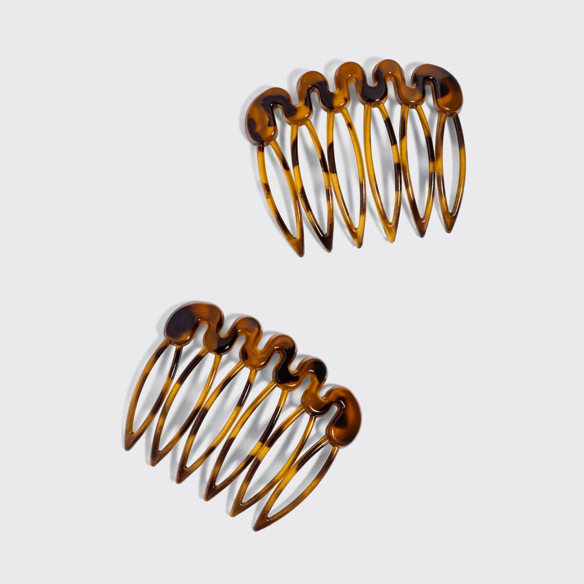 Recycled Plastic French Hair Combs 2pc Set - Tort