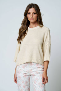 The Marlowe Dolman Sleeve Sweater: Natural