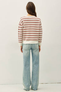 The Collins Waffle Knit Sweater: Mauve