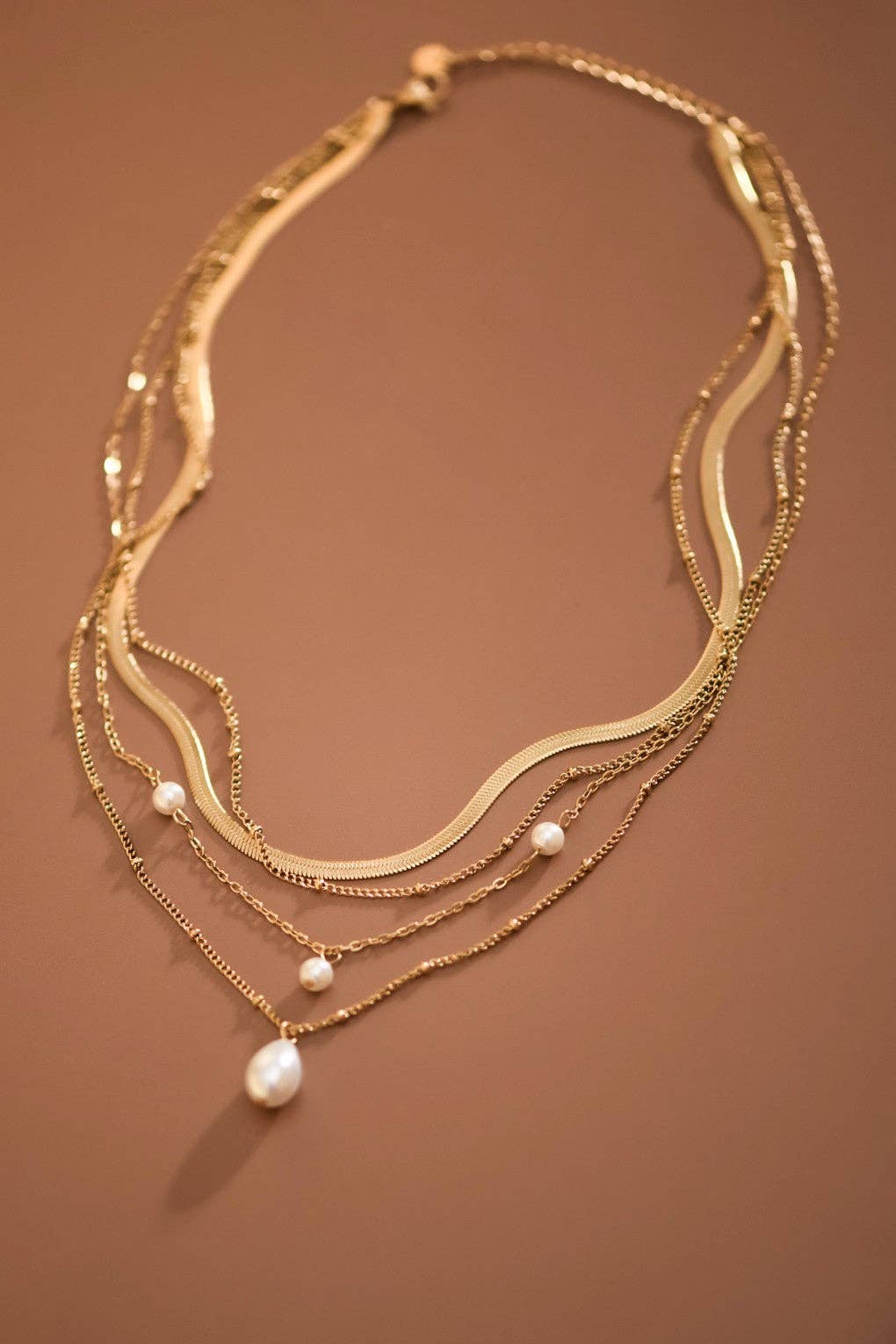 The Prescott Layered Chunky Chain Necklace – 18K Gold Dipped Waterproof Stainless Steel Necklace