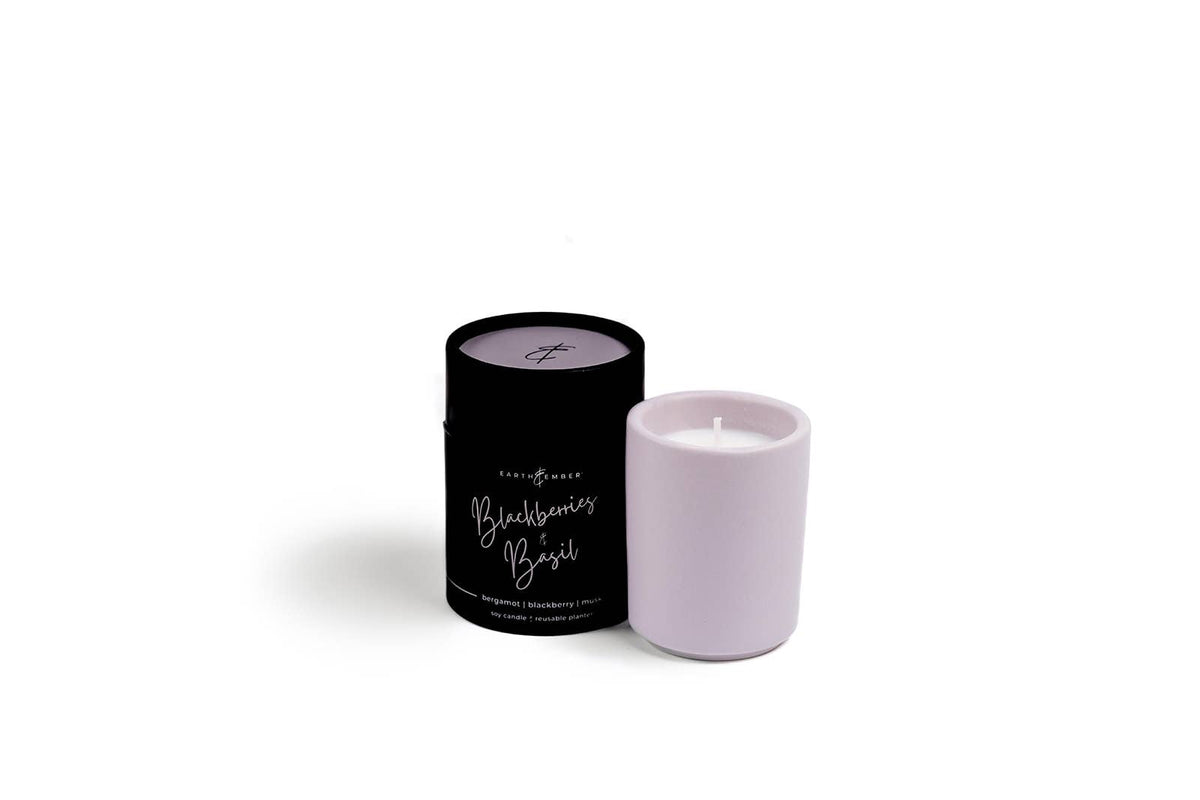 Earth & Ember 2 oz Candle: Blackberries & Basil