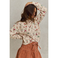 Love Grows Here Floral Sweater: Ivory