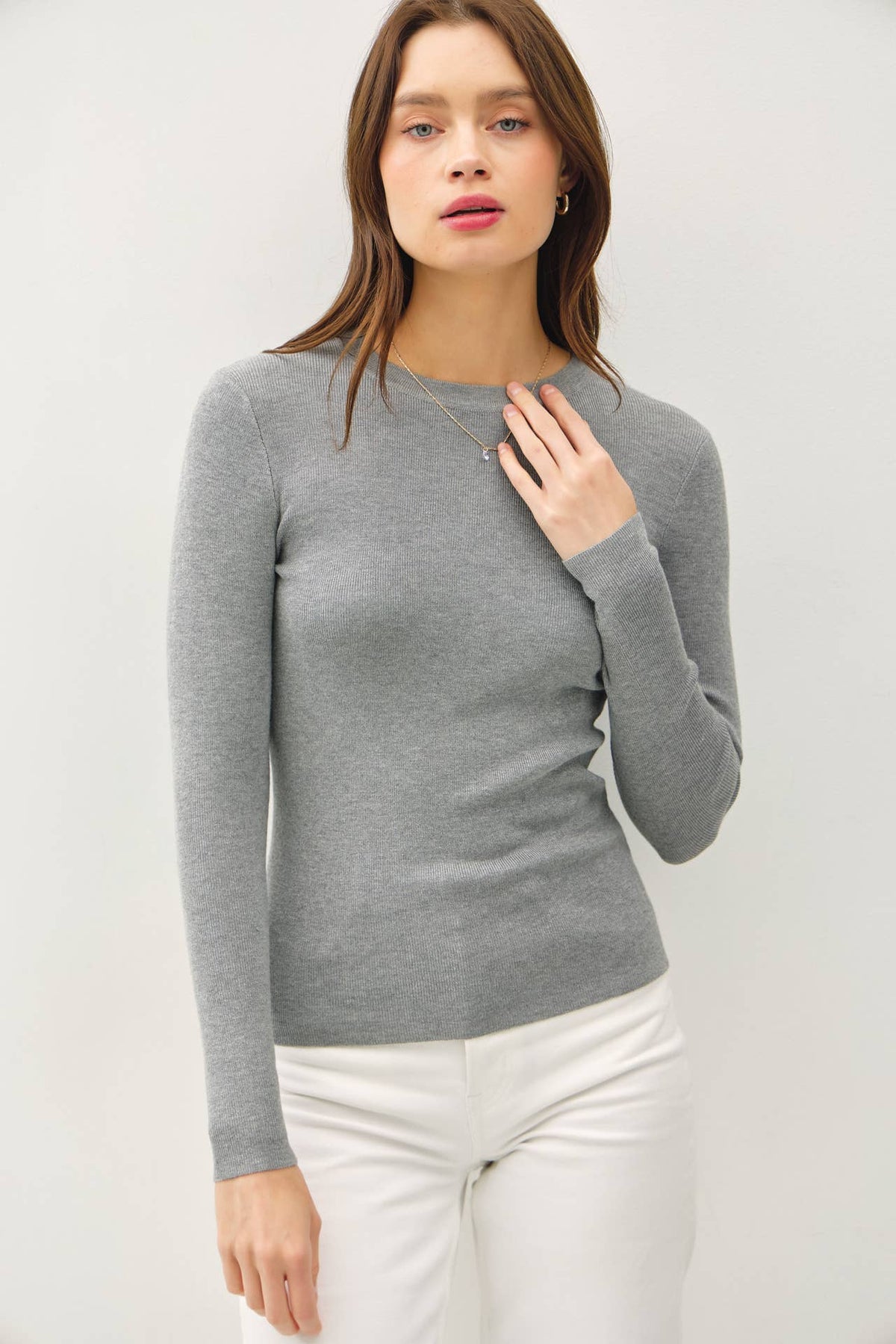 The Delaney Fine Ribbed Top